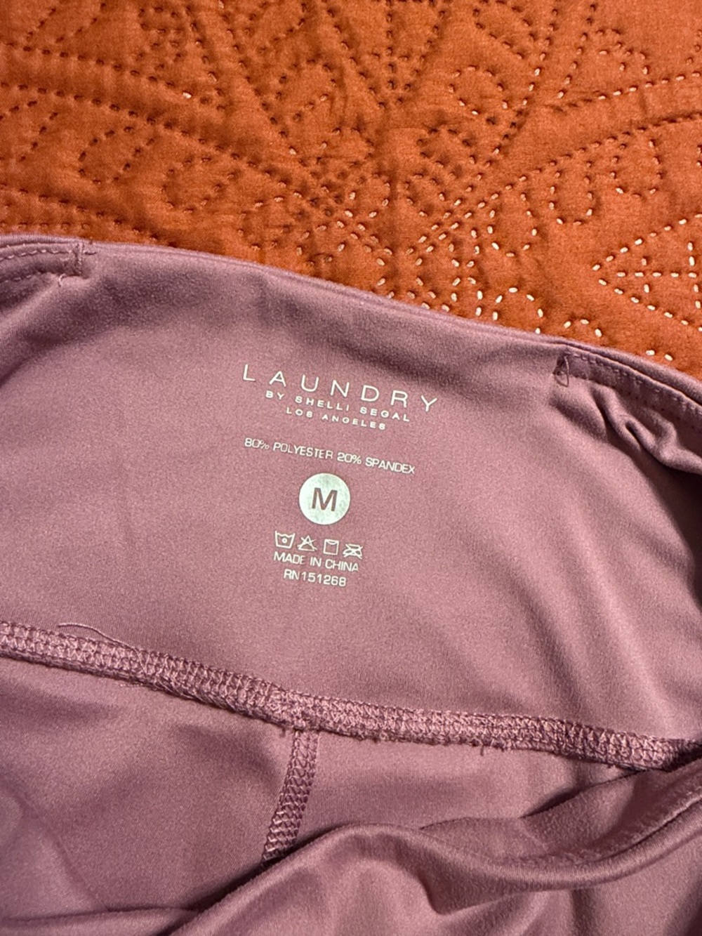 Laundry By Shelli Segal Dusty Mauve Active Leggings